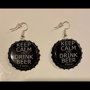Beer cap earrings